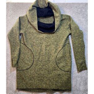 Navaho Clothing by Anna Sweater Pullover Lined Hood Wool Pockets Long Women's L